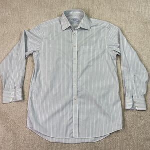 Charles Tyrwhitt Button Down Shirt Men's White Stripe Long‎ Sleeve size 15.5/33*
